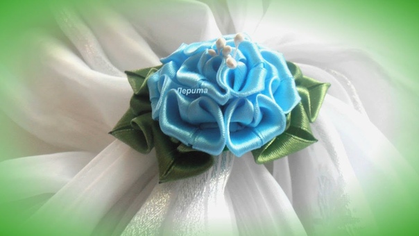 Kanzashi, Канзаши, цветок, МК, DIY, new petals,