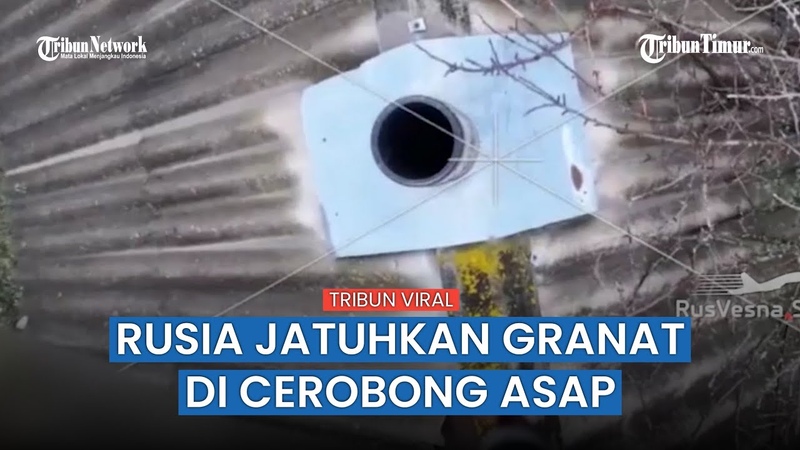 Aksi Prajurit Rusia Lemparkan Granat ke Cerobong Asap Bangunan Tempat Militer Ukraina