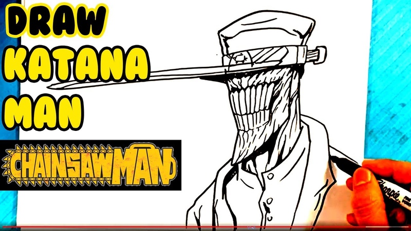 EASY How to Draw CHAINSAW MAN KATANA