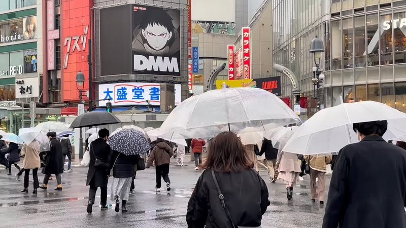 4 K HDR Tokyo Walk Shibuya in the Rain