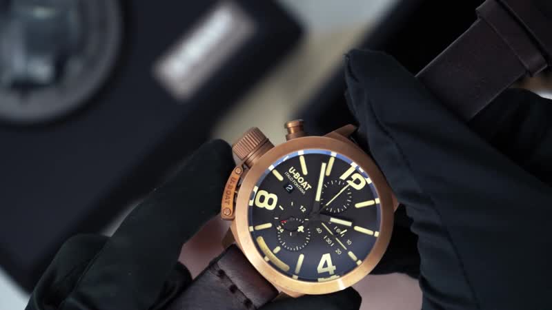 U Boat Classico 45 MM Chronograph Watch Bronze CA BR