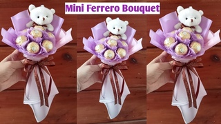 Mini Chocolate Bouquet 7pcs ferrero rocher #chocolatebouquet #minibouquet