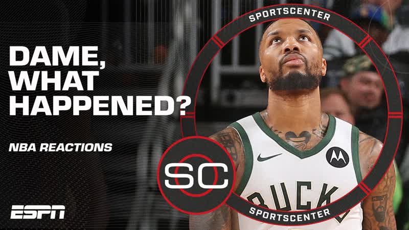 DRAMATIC DROP OFF for Damian Lillard in his second game with the Bucks , Sports