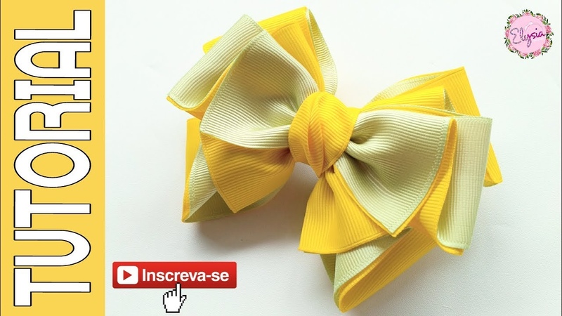Laço Camila Ribbon Bow Tutorial DIY by Elysia