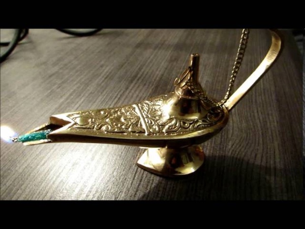 Extra virgin olive oil for the paraffin and Aladdin lamp for the first time Part