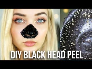 DIY BLACK HEAD NOSE PEEL! BEAUTY HACK TESTED!