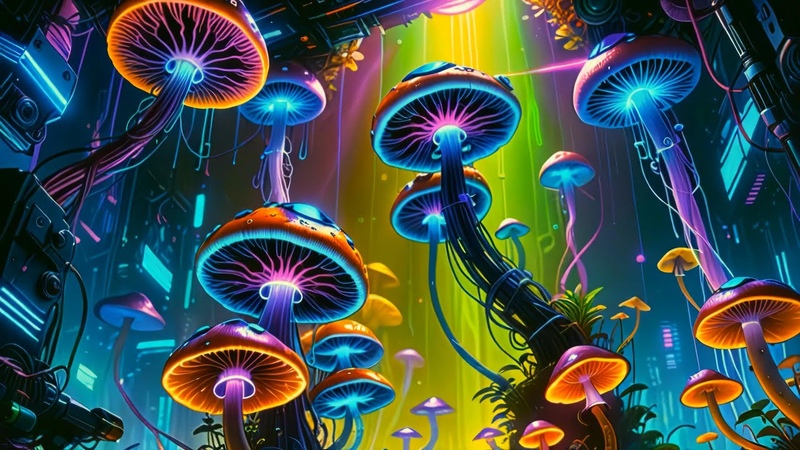 Nexxus 604 Infected Mushrooms Psychedelic trance mix 2024 (4 K AI animated music