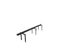Spare trackside rails: 3 track long old