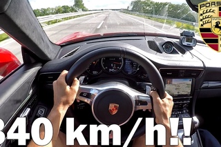 POV: Porsche 991 Turbo S PP Performance TOP SPEED AUTOBAHN RUN 340KM/H