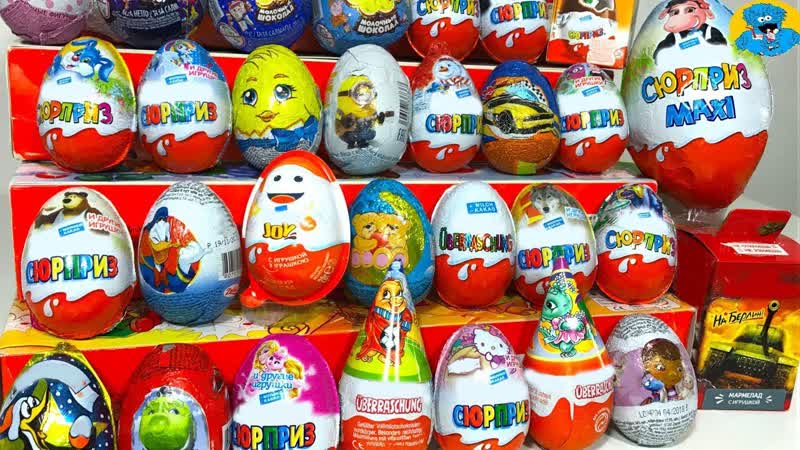 Мега Обзор 30 Сюрпризов, Unboxing Surprise Eggs, Mega Unpacking