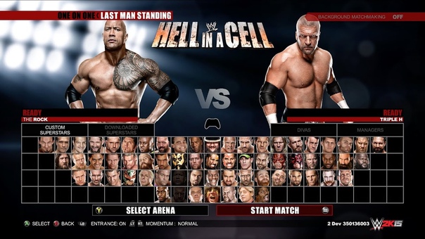WWE 2 K15 Next Gen Gameplay The Rock vs Triple H, Last Man Standing