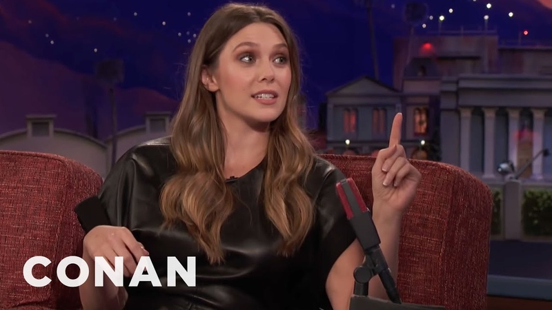 Elizabeth Olsen Accidentally Packed A Butchers Knife In Her Carry On Bag, CONAN on