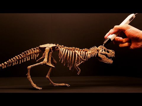 3 D pen, How to make T Rex skeleton, 3 D펜 티라노사우르스