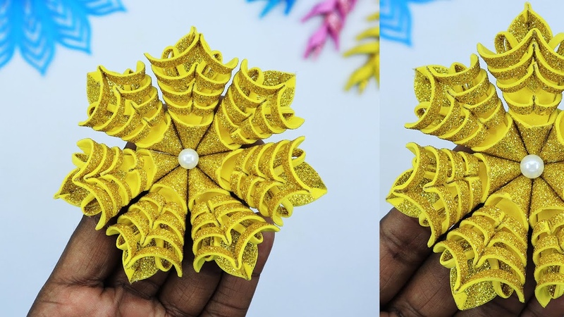 Christmas Snowflake 3 D Decoration DIY Snowflakes Star Glitter EVA