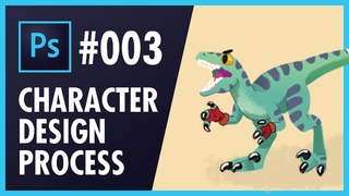 How to draw a velociraptor in Adobe Photoshop