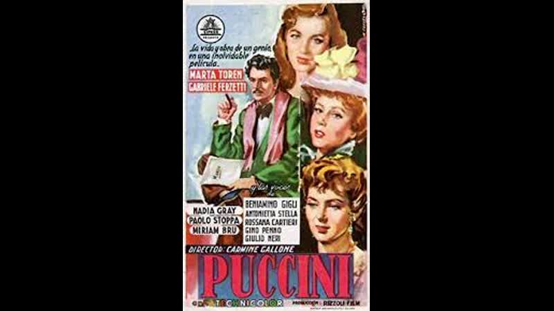 Puccini (1953) di C. Gallone, con G. Ferzetti, Märta Torén, N. Gray, P. Stoppa, B. Gigli, filme italiano,