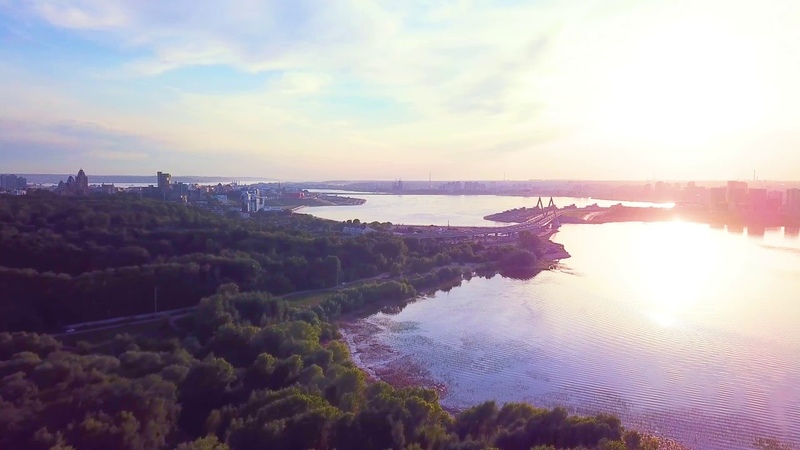 Казань. Мост Миллениум. Река Казака.