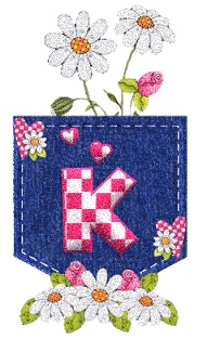 алфавитный карман с цветами, image #11