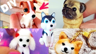 ТОП 5 DIY’s ЛЕПИМ СОБАК + бонусное видео Фигурки, Брелки и Значки Своими Руками