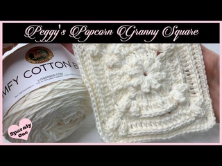 How to Crochet Peggy's Popcorn Granny Square | Inspired by My Mama