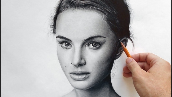 Натали Портман портрет карандашом ( Natalie Portman drawing