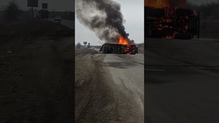 Russian KAMAZ 53501 Mustang truck destroyed by Ukrainians near Donetsk, Ukraine