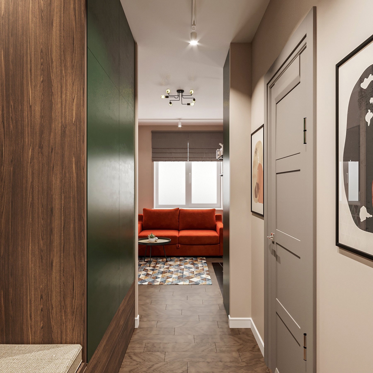 Проект малометражной квартиры-студии 23 кв.