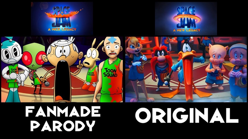 SPACE JAM 2 and NICKTOONS Parody Side By Side