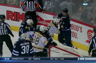Matt Beleskey fights Tyler Myers 2/11/16