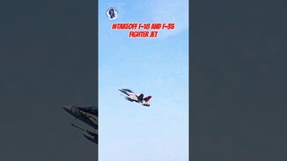 Take off the bengals F/A 18d hornet and f35B lightning ii fighter jet #shorts