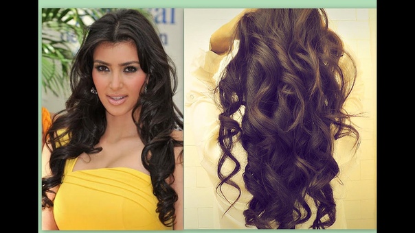 KIM KARDASHIAN HAIR TUTORIAL, HOW TO CURL LONG HAIR, BIG, SEXY, SOFT CURLS HAIRSTYLES