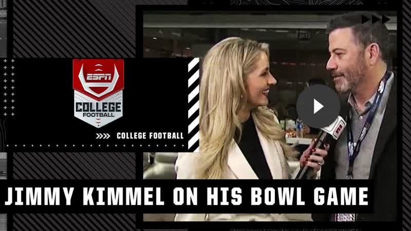 Jimmy Kimmel needs a credential for his own bowl game , ESPN College
