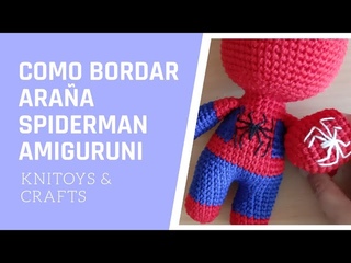 Cmo bordar araa para Spiderman amigurumi