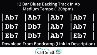 Ab - Medium Tempo 12 Bar Blues Backing Track In A Flat (120bpm)