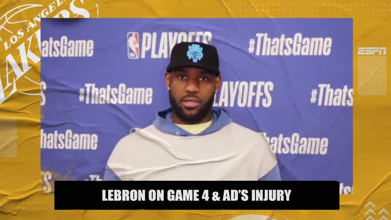 Le Bron James reacts to Anthony Davis Game 4 injury and Lakers loss to the Suns, 2021 NBA
