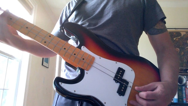 New song on the 2 string slide Bass by Ian