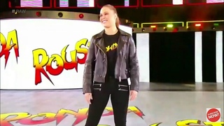 Ronda Rousey 2nd Entrance (RONDA ROUSEY CHANTS) on Raw after Signing Contract of Raw.