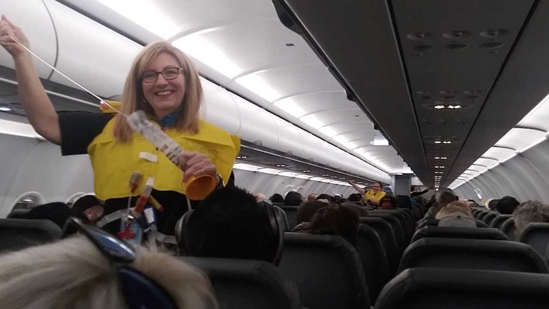 Worlds Funniest Flight Attendant Leaves Passengers In