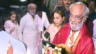 Tamil Super Star Rajinikanth Spotted At Tirumala With His Daughter Aishwarya
